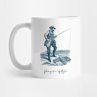 Fishing is a Lifestyle Vintage Mug